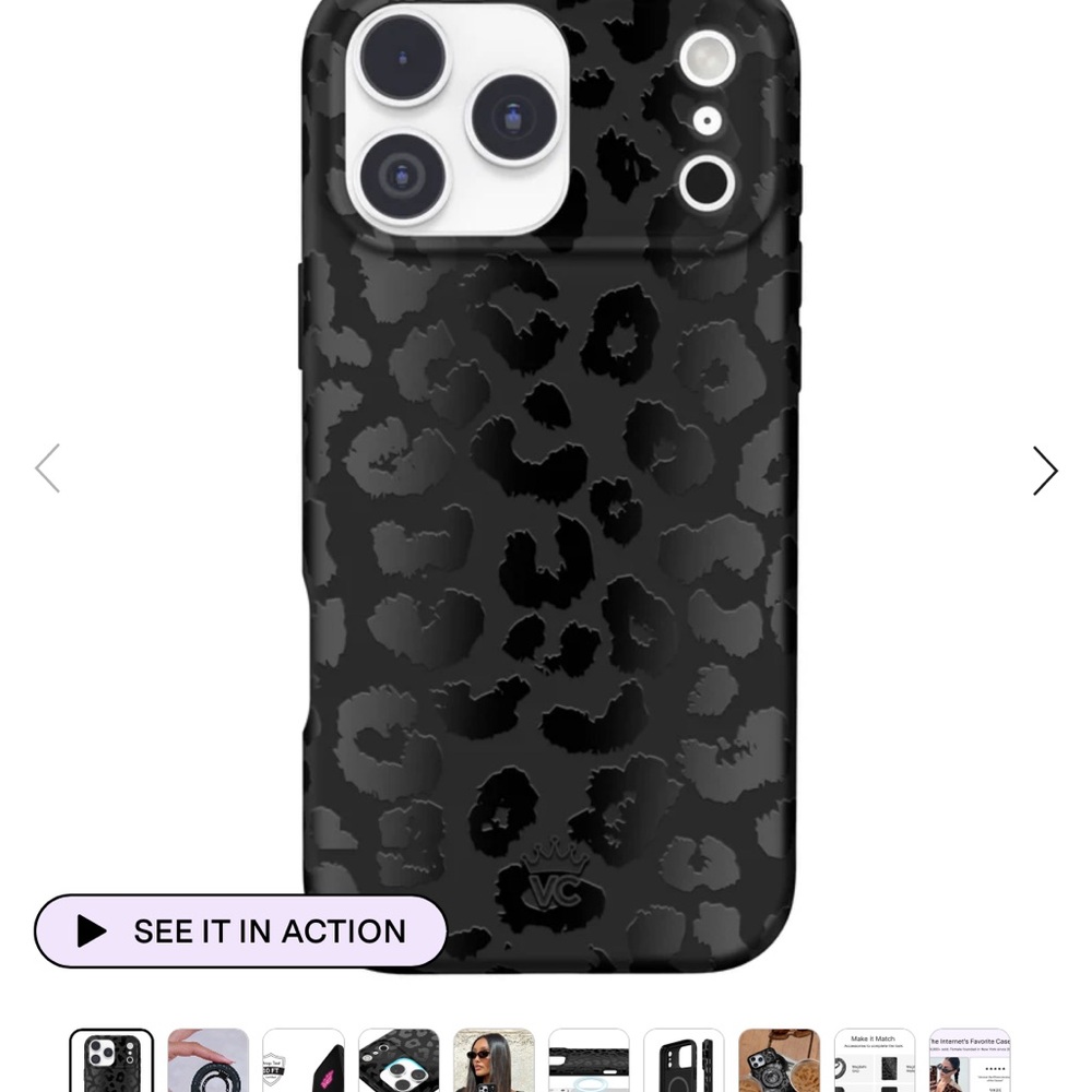 Velvet Caviar Black Leopard Phone Case 16 pro